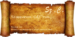 Szappanos Círus névjegykártya